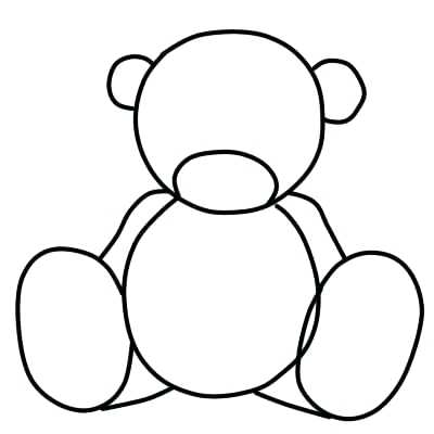 400x400 Teddy Bear To Draw Teddy Bear Drawing Steps