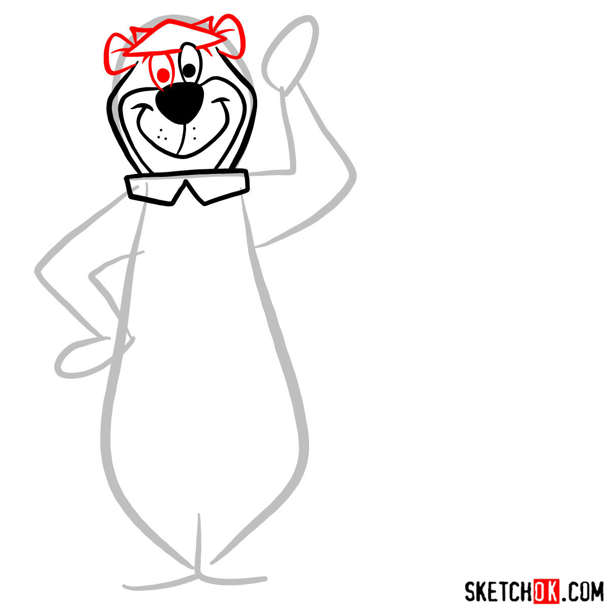 1200x1200 How To Draw Yogi Bear And Boo Boo Bear