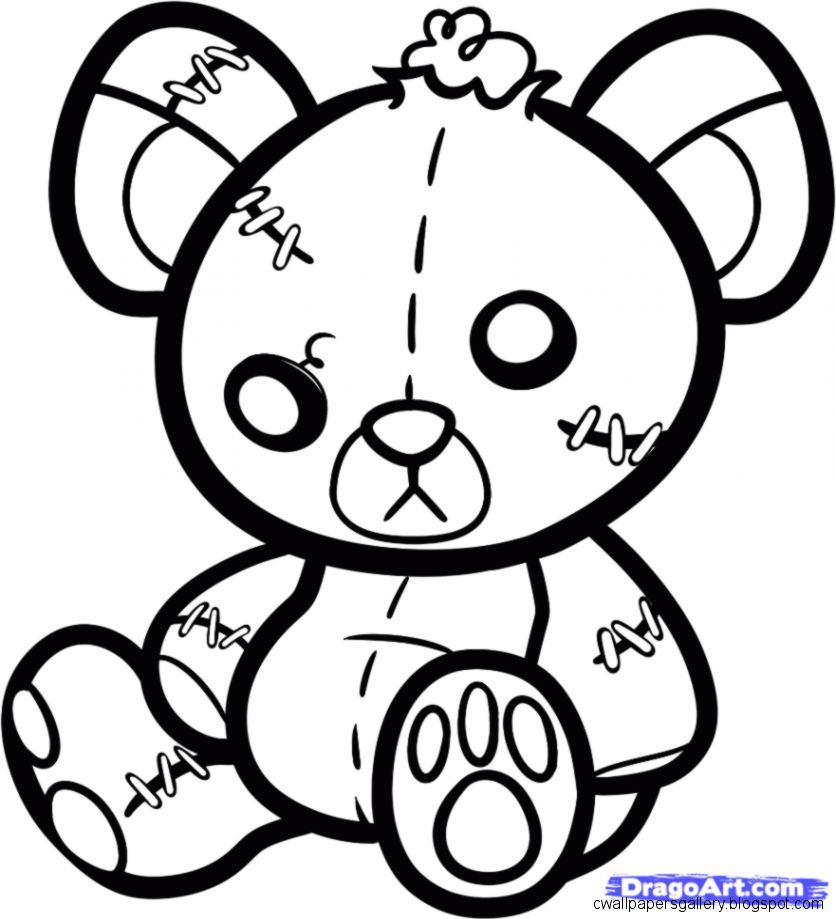 Bear Face Drawing | Free download on ClipArtMag