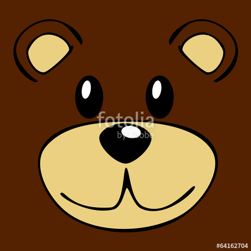 500x500 Vector Drawing Of A Teddy Bear Face Stock Image And Royalty Free