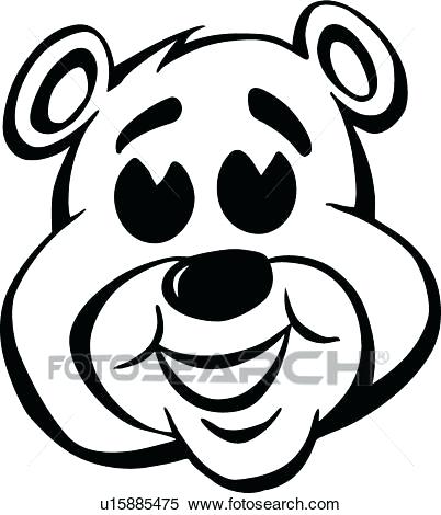 402x470 Bear Face Drawing