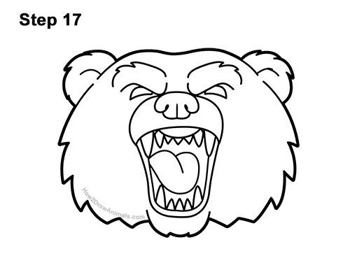 500x386 How To Draw A Bear Head
