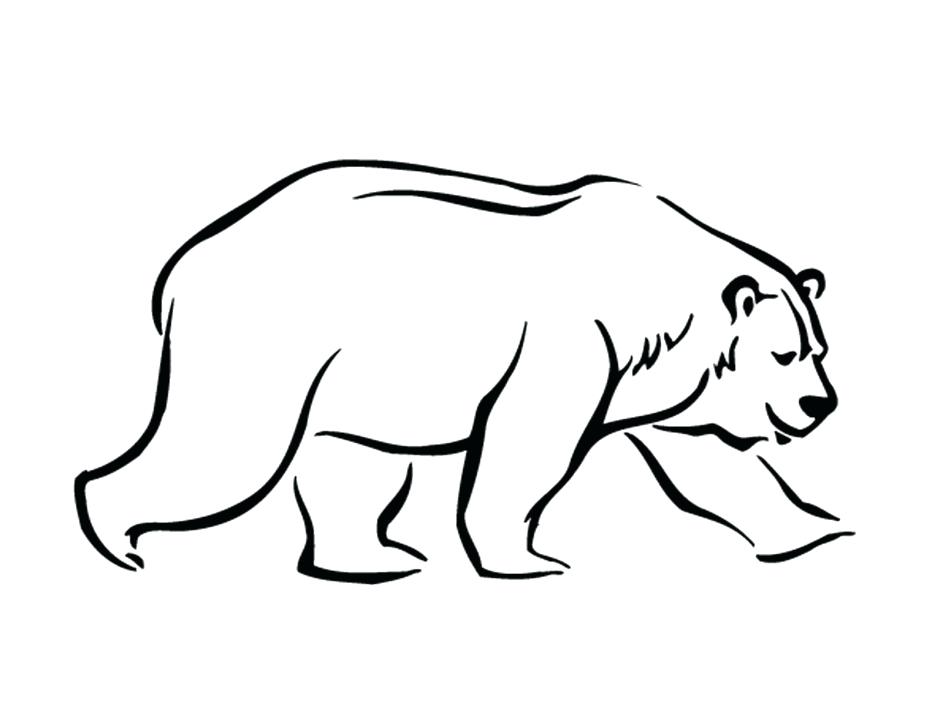 940x705 Standing Bear Outline Free Download Best On Polar Line Drawing