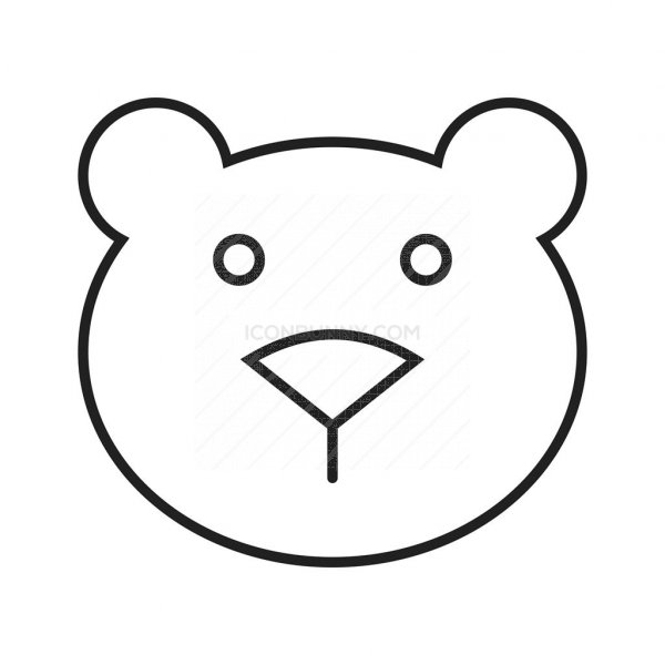 600x600 Bear Line Icon