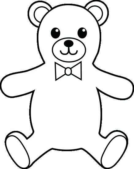 437x550 How To Draw A Bear Drawings Outline Outlines Care Teddy For Sewing