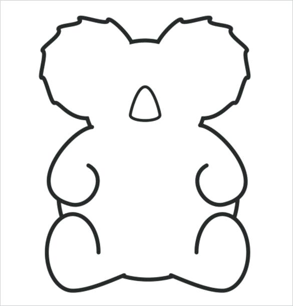 585x611 koala outline baby koala bear black bear outline koala outline