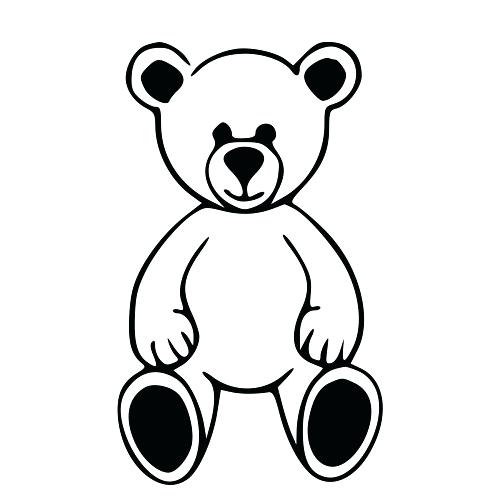 500x500 Teddy Bear Outline Teddy Bears To Draw Panda Teddy Bear Outline