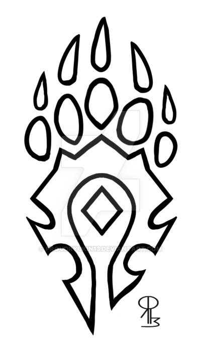 400x691 Hordeear Paw Tattoo Design For K O