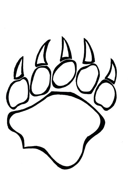450x612 panda bear paw print standing black bear drawing panda free a bear