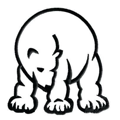 407x408 Bear Outline Bear Paw Outline Printable