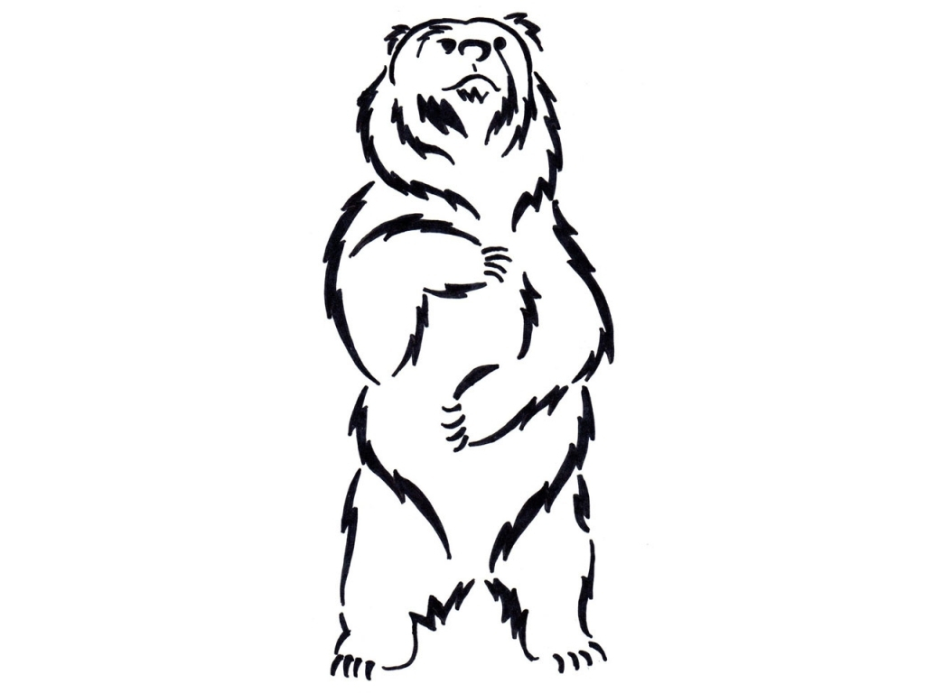 1024x768 simple bear drawing simple bear drawing bear drawing clipartsco