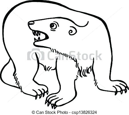 450x402 Simple Drawing Of A Bear
