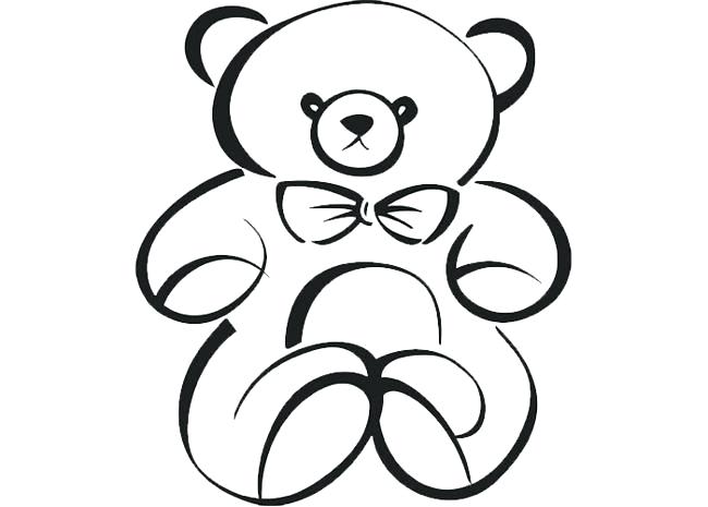650x465 Simple Bear Drawings Simple Teddy Bear Clip Art Simple Teddy Bear