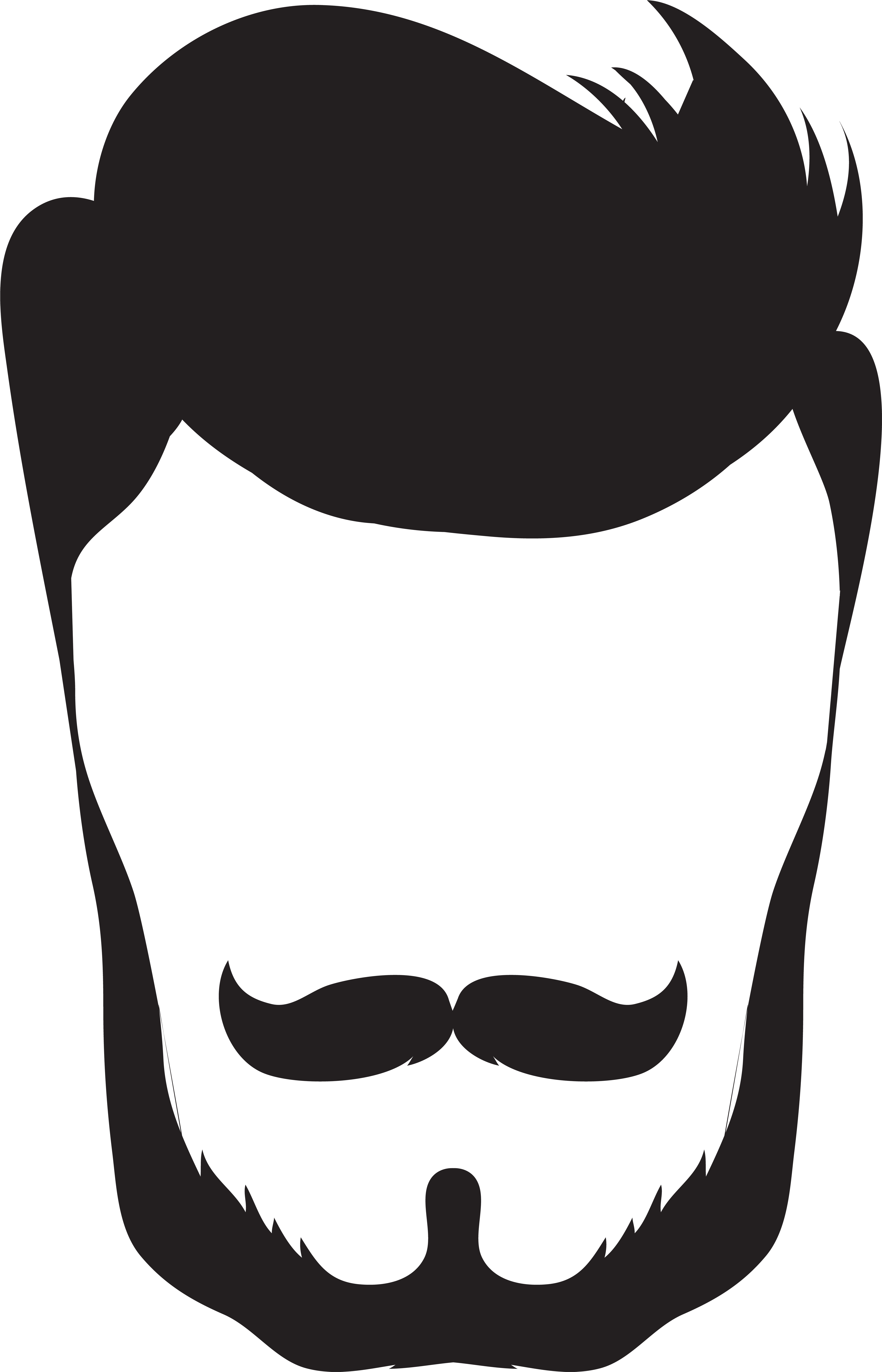 5047x7849 goatee drawing simple clipart black and white