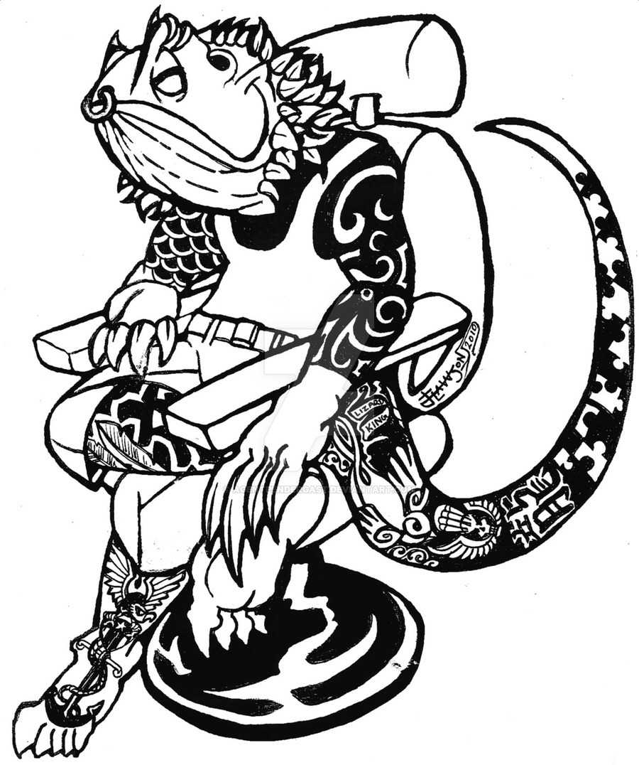 900x1076 Tatted Bearded Dragon