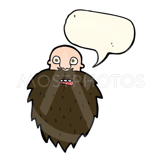 563x563 Cartoon Bearded Man With Sp
