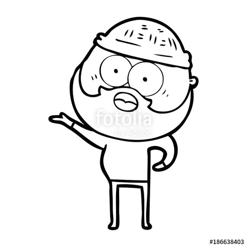 500x500 Cartoon Surprised Bearded Man Stock Image And Royalty Free Vector