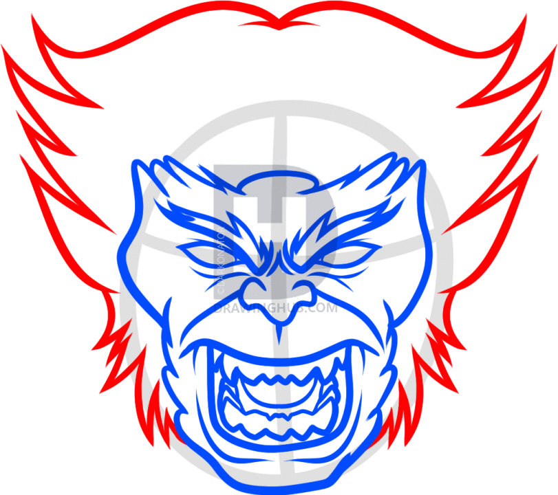 811x720 How To Draw Beast Easy, Step