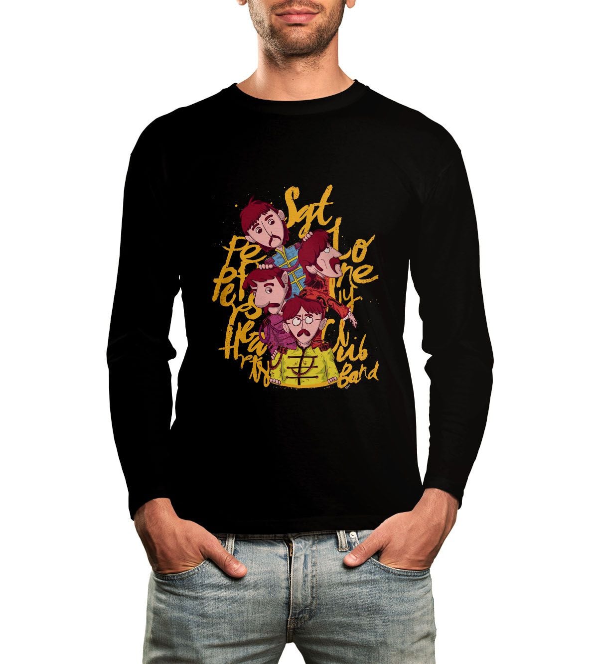 1200x1333 The Beatles Drawing Full Sleeves T Shirt India