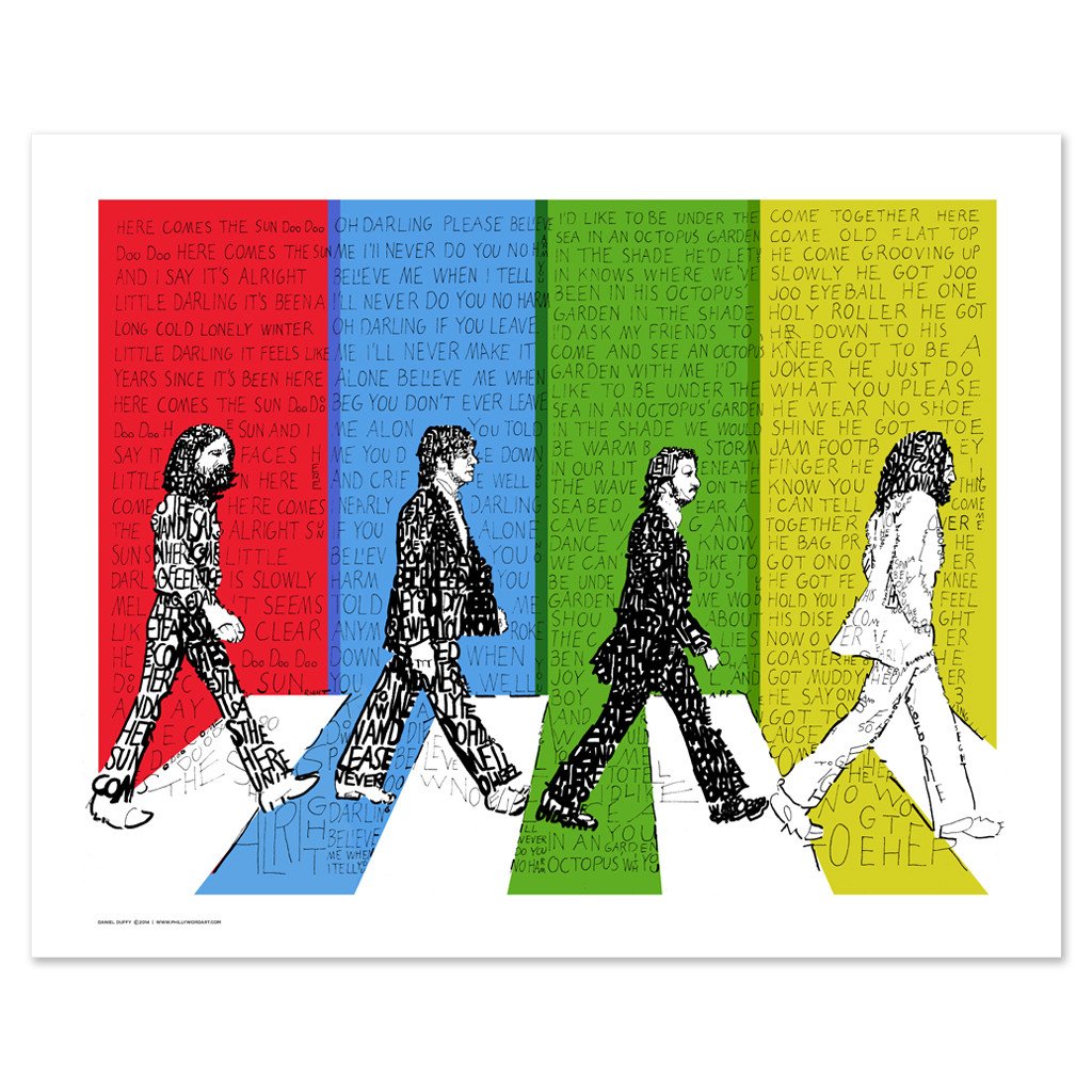 1024x1024 The Beatles Word Art Poster Music Gifts Decor