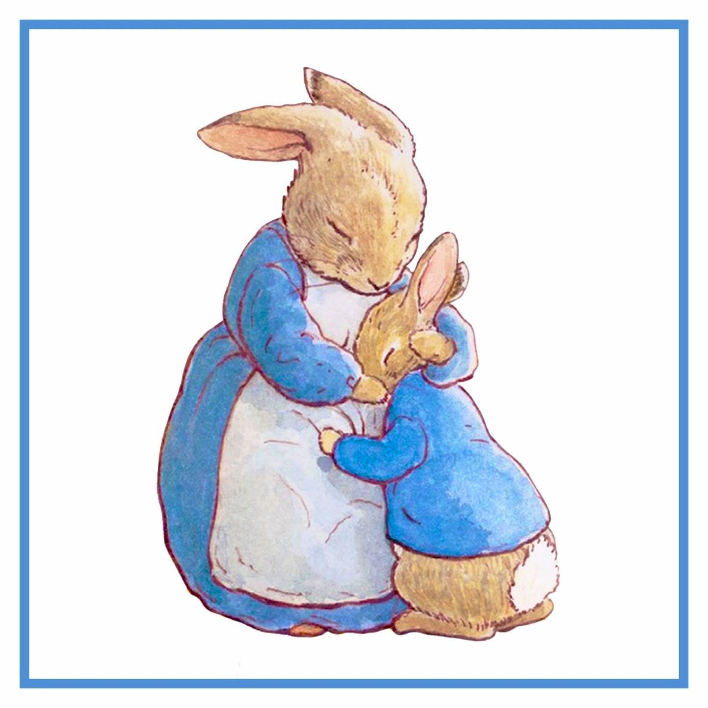 1440x1440 Mama Bunny Hugs Peter Rabbit Inspired
