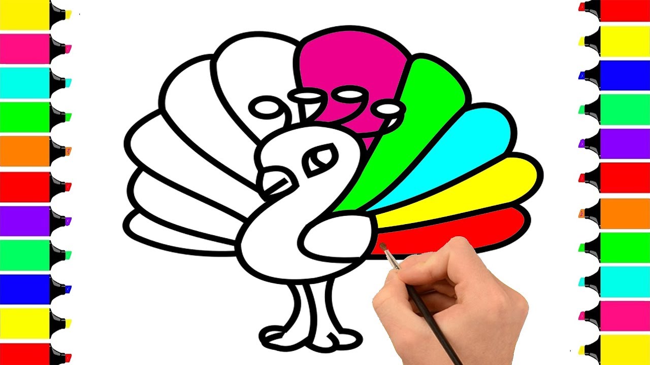 1280x720 Beautiful Birds Coloring Pages For Kids How To Draw Cute Bird