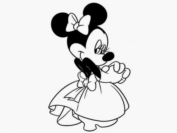 600x452 Minnie Mouse Cartoon Drawing