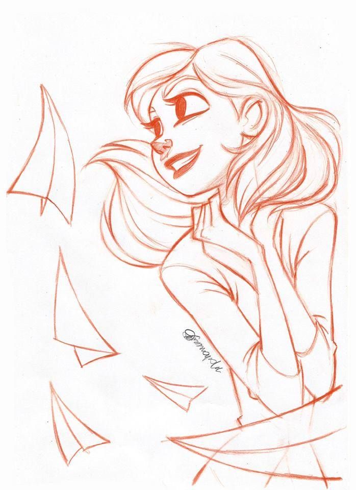 698x960 Beautiful Sketch From Paperman Inspire Me Disney Drawings