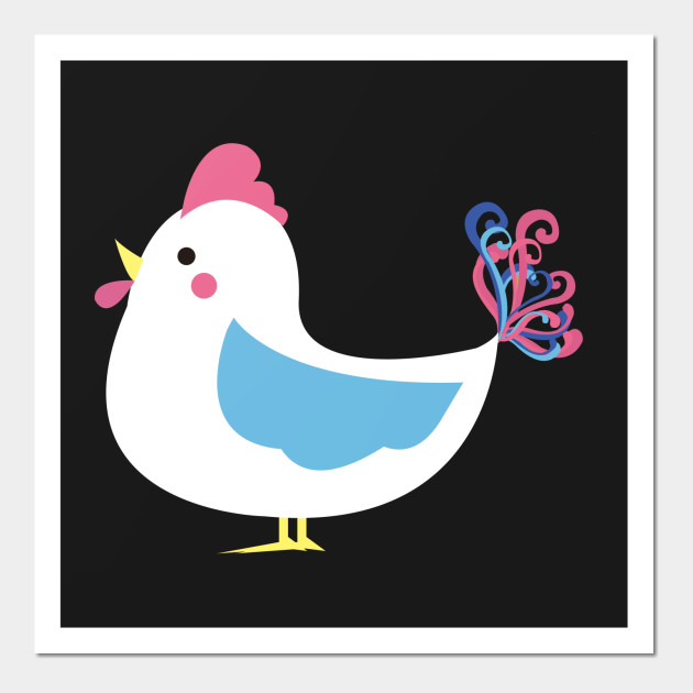 630x630 Colorful Chicken Cartoon Beautiful Drawing Art Gift