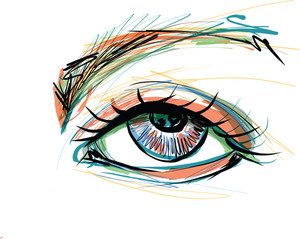 300x239 Beautiful Eyes Royalty Free Illustrations