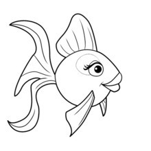 220x220 Beautiful Colored Fish Coloring Pages