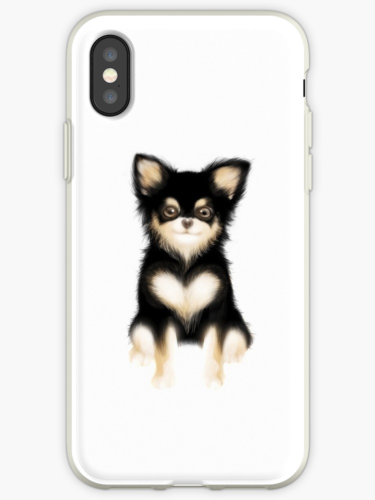750x1000 Beautiful Black Chihuahua Puppy Heart Love Gift Iphone Cases