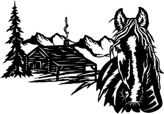 328x228 Beautiful Horse Cabin Scene Playing Dirty Llc