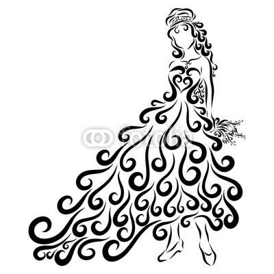 400x400 Beautiful Lady With A Festive Hairdo And In A Solemn Dress Buy