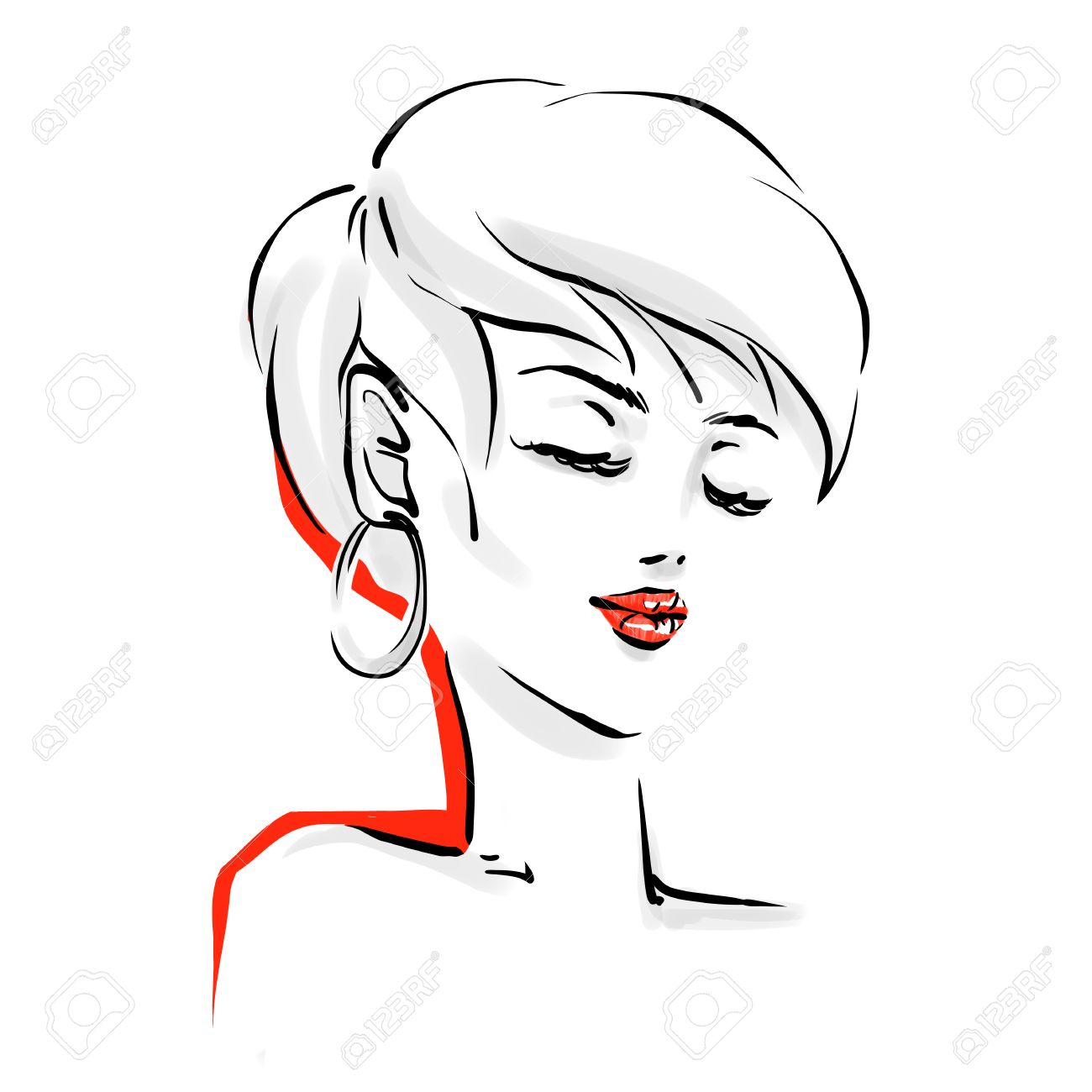 1300x1300 Collection Of Free Salon Clipart Fashion Lady Face Amusement