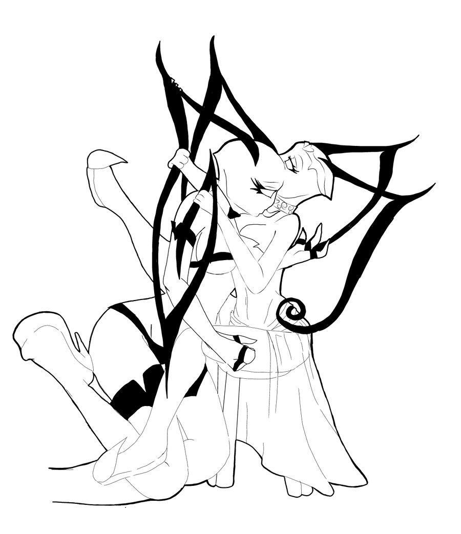 900x1043 Orange Is Kissing Beautiful Lady Collab