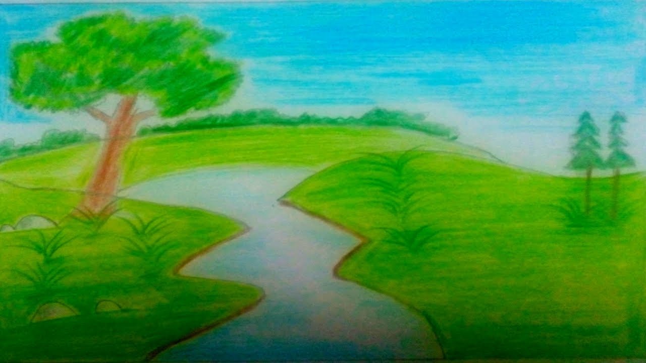 1280x720 How To Draw A Beautiful Scenery