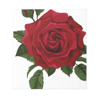 422x422 Red Rose Notepad In Anniversary Beautiful