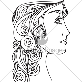 325x325 Beautiful Woman Face Illustration Sketch Gl Stock Images