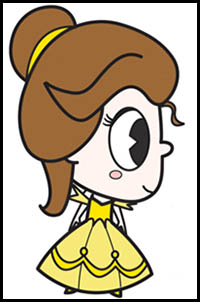 200x302 How To Draw Beauty And The Beast Cartoon Characters Drawing