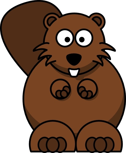 492x595 Cartoon Beaver Clip Art Free Vector In Open Office Drawing