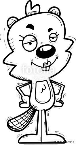 264x500 Confident Cartoon Female Beaver Stock Image And Royalty Free