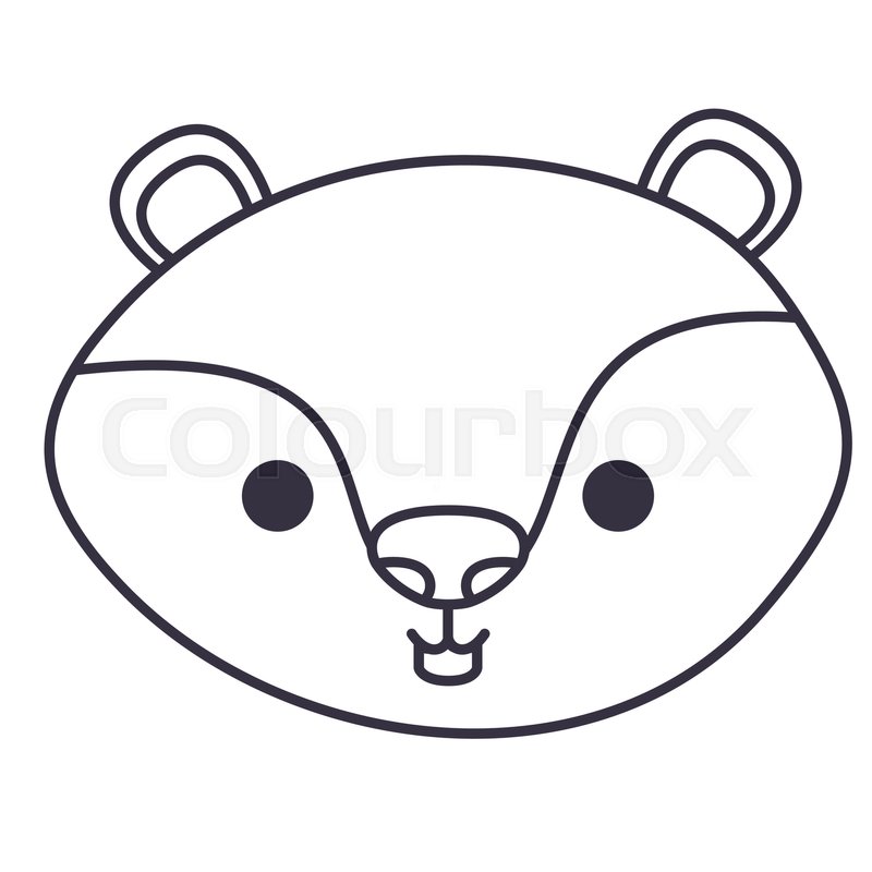 800x800 Beaver Cartoon Icon Cute Animal Stock Vector Colourbox