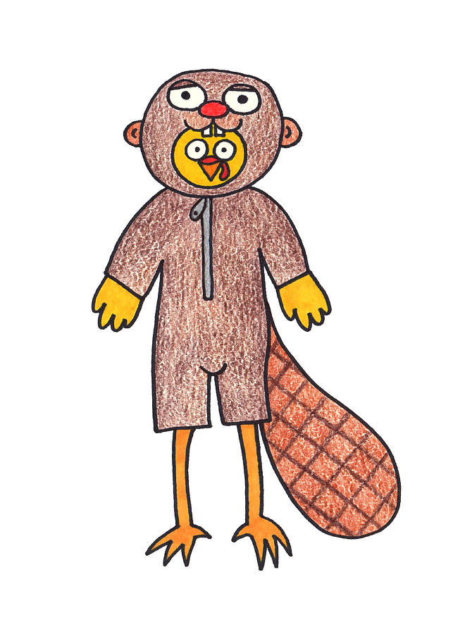 643x900 Cock In A Beaver Suit Drawing