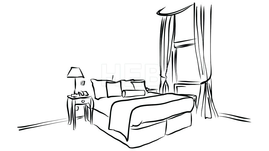 900x506 Drawing Of A Bed How To Draw A Bed Step Draw Bedroom Floor Plan