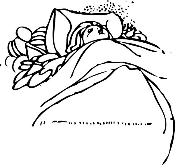 600x565 Sleeping Clipart Bed Drawing