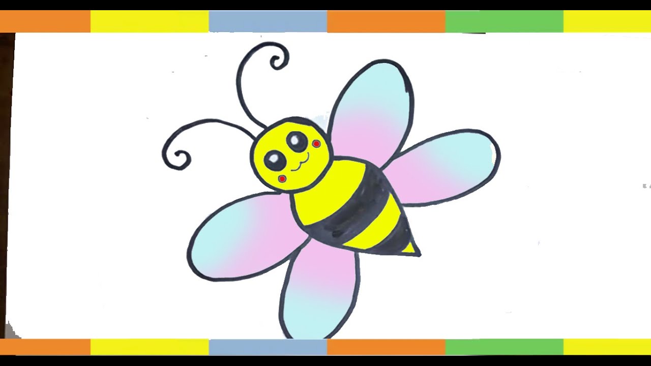 1280x720 How To Draw A Bee For Kids Stap
