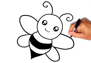 300x210 Drawing Of Bees Honey Bee Line Drawing At Getdrawings Free