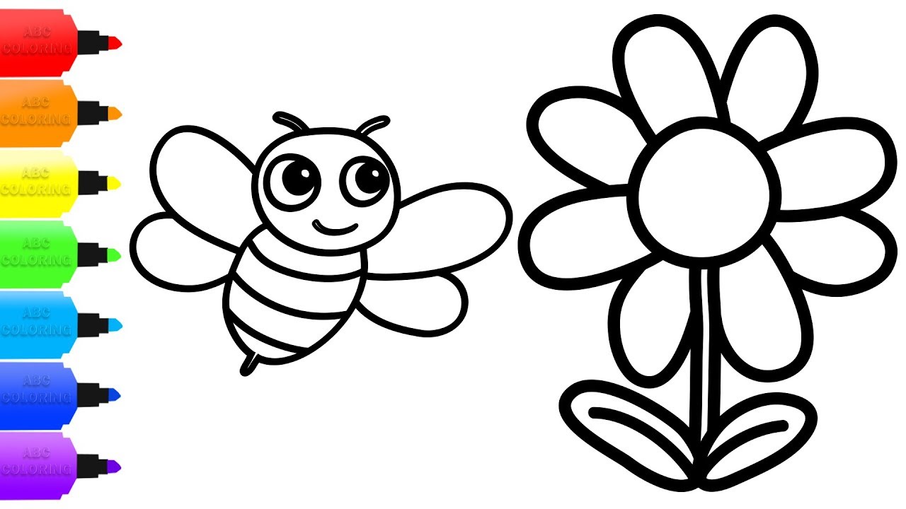 bee-on-flower-drawing-free-download-on-clipartmag