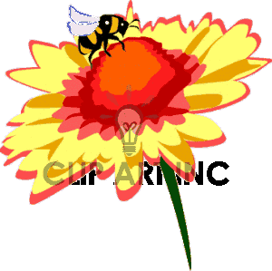 300x299 Bee And Flower Drawing
